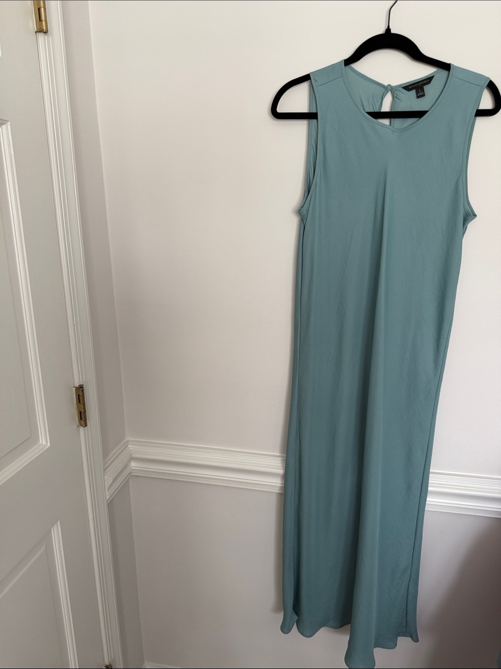 Banana Republic Sleeveless Maxi Dress in Teal Blue
